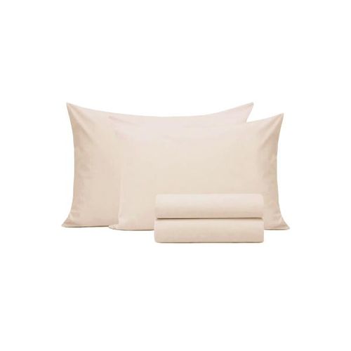 Jogo de lençol duplo com elástico Domani DMI queen perola 100% algodão