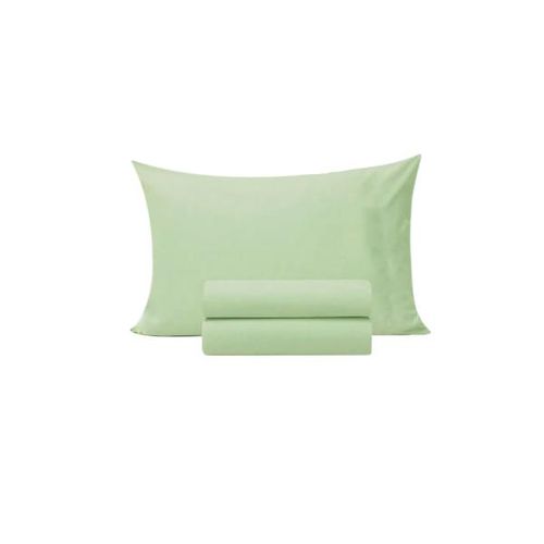 Jogo de lençol duplo com elástico Domani DMI solteiro menta 100% algodão
