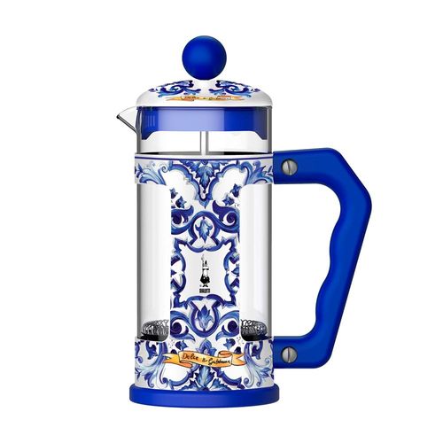 Cafeteira Francesa Bialetti French Press 350ml: Edição Especial Dolce & Gabbana Blu Mediterraneo Cafeteira Francesa Bialetti French Press 350ml: Edição Especial Dolce & Gabbana Blu Mediterraneo
