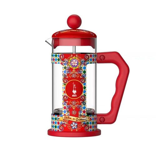 Cafeteira Francesa Bialetti French Press 350ml: Edição Especial Dolce & Gabbana Carretto Siciliano