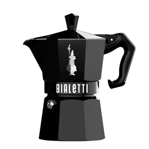 Cafeteira Italiana Bialetti Moka Express 3 Xícaras: Edição Exclusive Preta com Design Retrô Cafeteira Italiana Bialetti Moka Express 3 Xícaras: Edição Exclusive Preta com Design Retrô